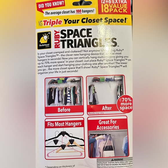 Closet Space Organizer (Set of 2) - Picture 2 of 2